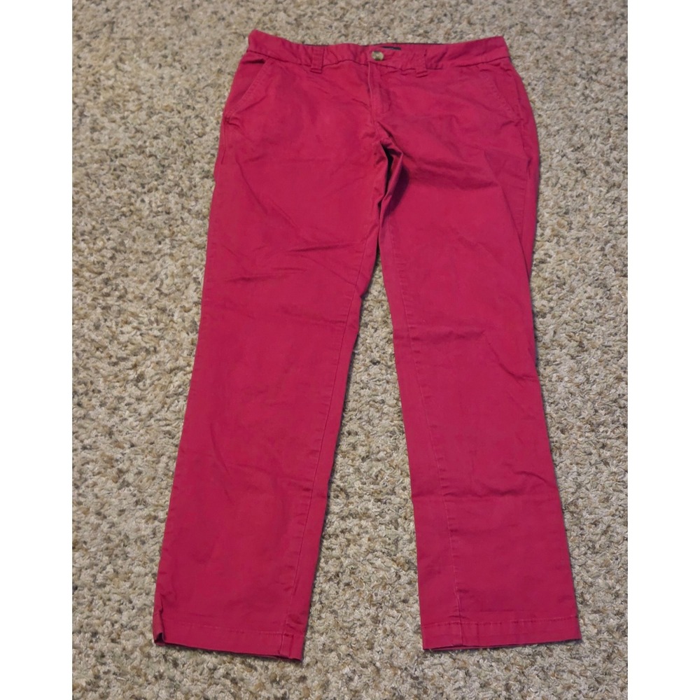 Tommy Hilfiger Montauk Straight Chino Pants Women's Size 8 Red Dark Pink